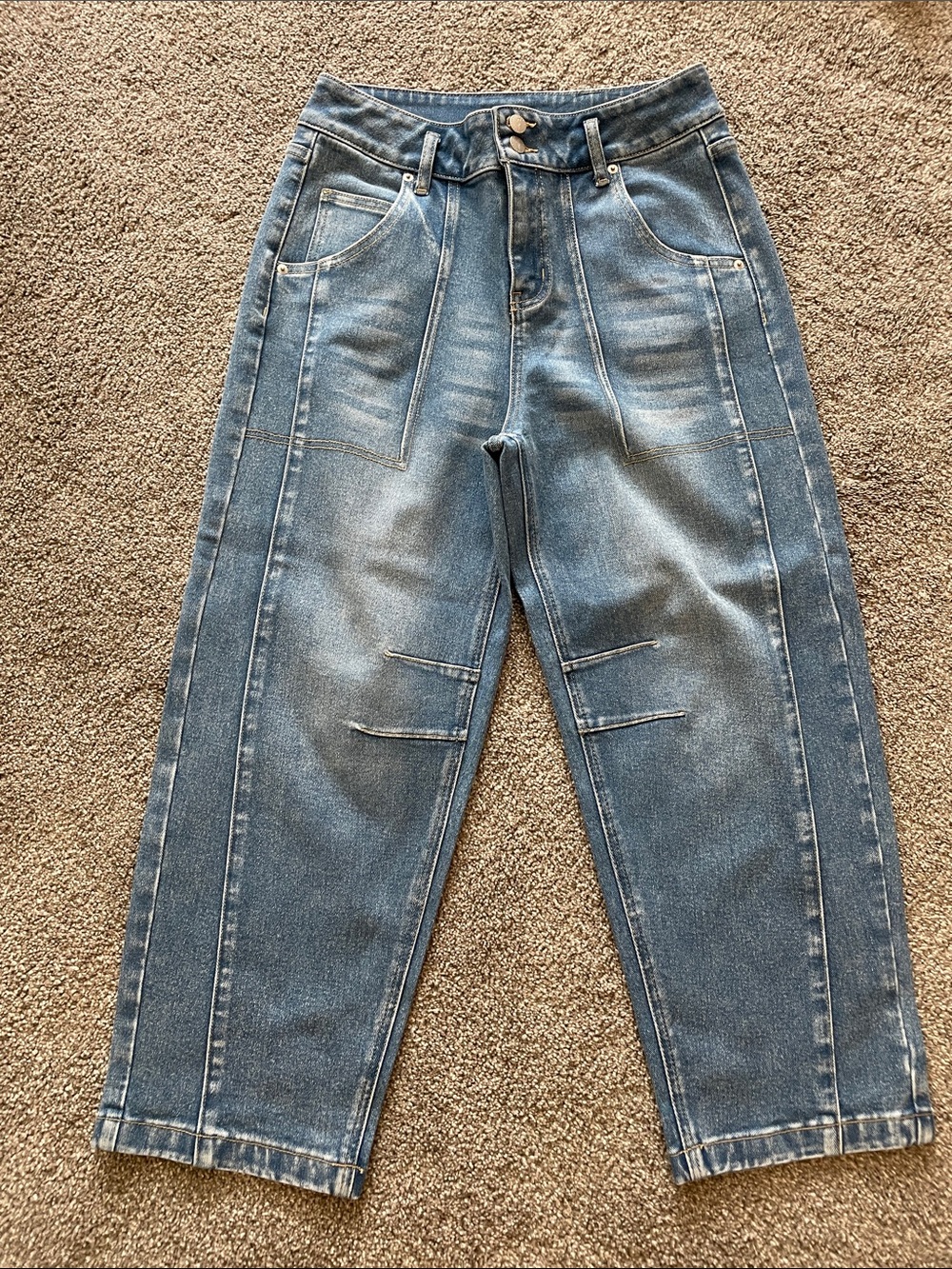 High rise barrel Jean